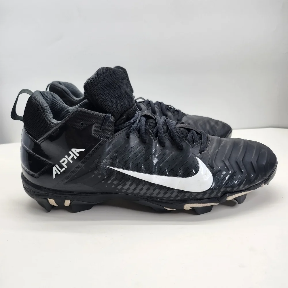 Nike Alpha Menace Shark 2 Football Cleats Mens 14 Shoes Black BV0146-001